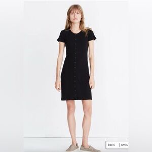 Madewell Button Front Ribbed Mini Dress size XS